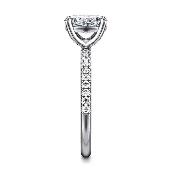 Twain - 14K White Gold Diamond Engagement Ring *Setting only, center stone not included Image 3 Texas Gold Connection greenville, TX