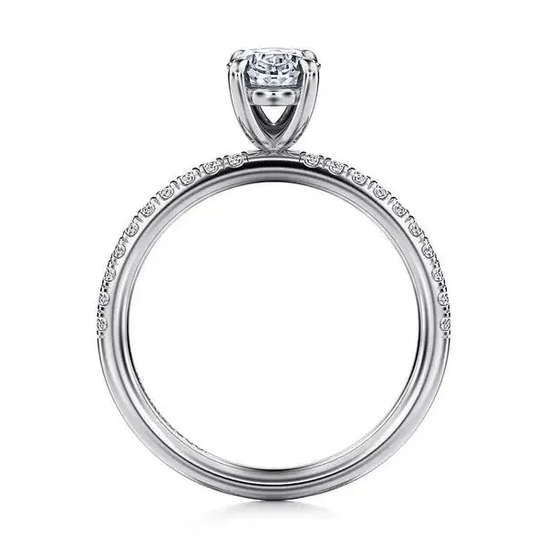 Twain - 14K White Gold Diamond Engagement Ring *Setting only, center stone not included Image 4 Texas Gold Connection greenville, TX