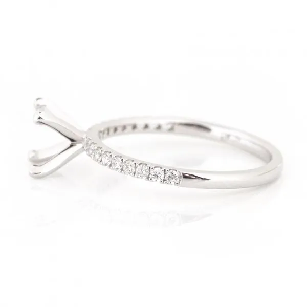 White 14K Solitaire Ring With 0.33Tw Round Diamonds Image 2 Texas Gold Connection Greenville, TX