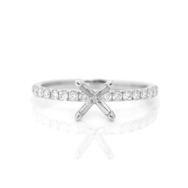 White 14K Solitaire Ring With 0.33Tw Round Diamonds Texas Gold Connection Greenville, TX