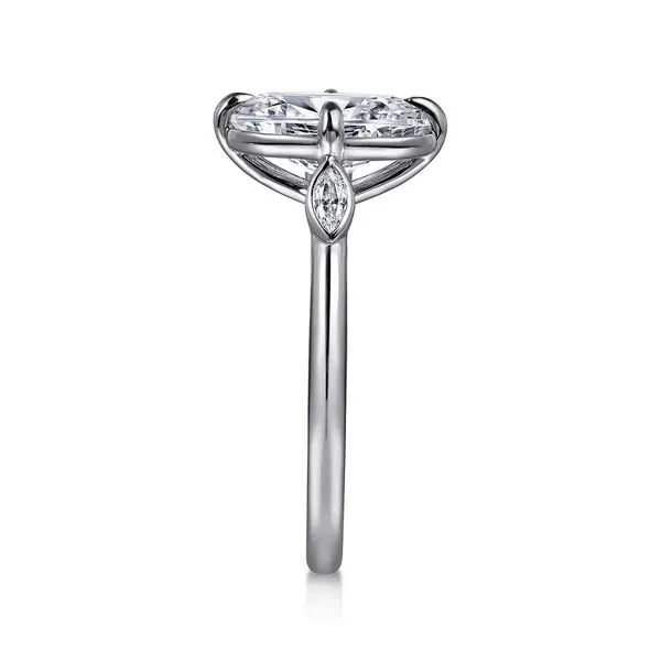 Charli - 14K White Gold Oval Three Stone 0.09Tw Diamond Engagement Ring *SETTING ONLY - CENTER STONE NOT INCLUDED* Image 2 Texas Gold Connection greenville, TX