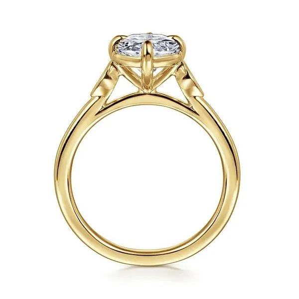 Charli - 14K Yellow Gold Oval Three Stone 0.09Tw Diamond Engagement Ring *SETTING ONLY - CENTER STONE NOT INCLUDED* Image 4 Texas Gold Connection greenville, TX