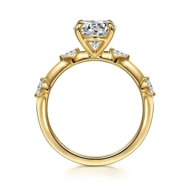 Marline - 14K Yellow Gold Round 0.17Tw Diamond Engagement Ring *SETTING ONLY - CENTER STONE NOT INCLUDED* Image 4 Texas Gold Connection greenville, TX
