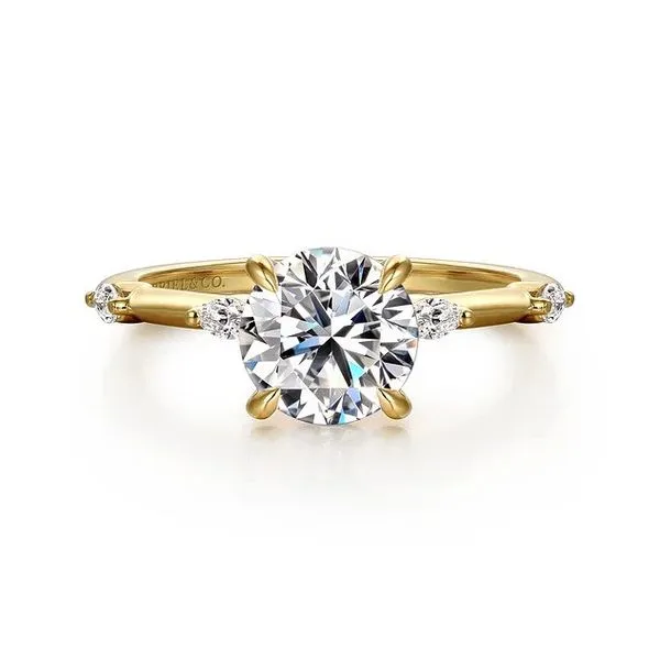 Marline - 14K Yellow Gold Round 0.17Tw Diamond Engagement Ring *SETTING ONLY - CENTER STONE NOT INCLUDED* Texas Gold Connection greenville, TX
