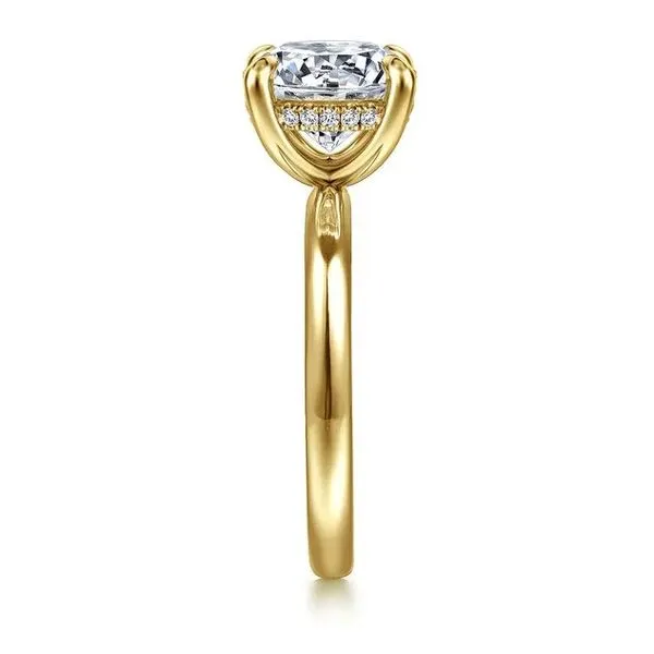 Peace - 14K Yellow Gold Round Hidden Halo 0.07Tw Diamond Engagement Ring  *SETTING ONLY - CENTER STONE NOT INCLUDED* Image 2 Texas Gold Connection greenville, TX