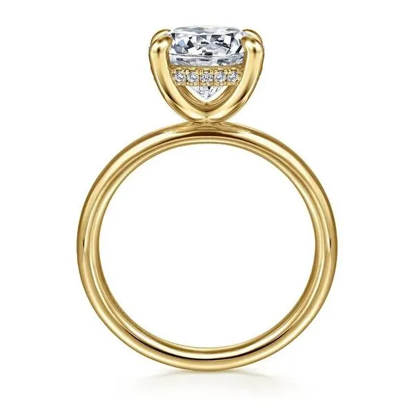 Peace - 14K Yellow Gold Round Hidden Halo 0.07Tw Diamond Engagement Ring  *SETTING ONLY - CENTER STONE NOT INCLUDED* Image 4 Texas Gold Connection greenville, TX