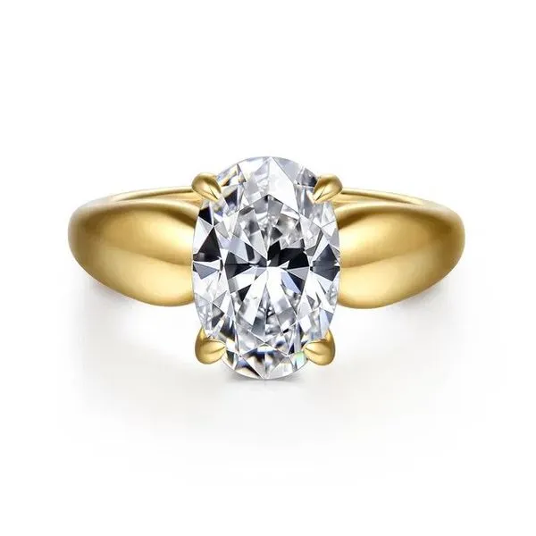 Raven - 14K Yellow Gold Oval 0.10Tw Diamond Engagement Ring *SETTING ONLY - CENTER STONE NOT INCLUDED* Texas Gold Connection greenville, TX