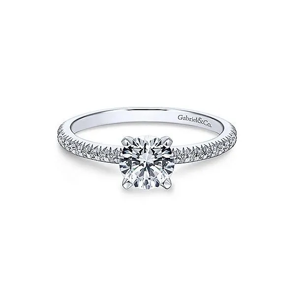 14K White Gold Round Diamond Engagement Ring Texas Gold Connection greenville, TX