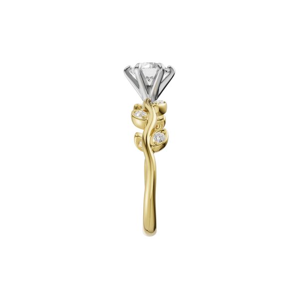 14k Yellow/White Gold Semimount Ring With 0.12Twt Diamonds Image 3 Texas Gold Connection greenville, TX