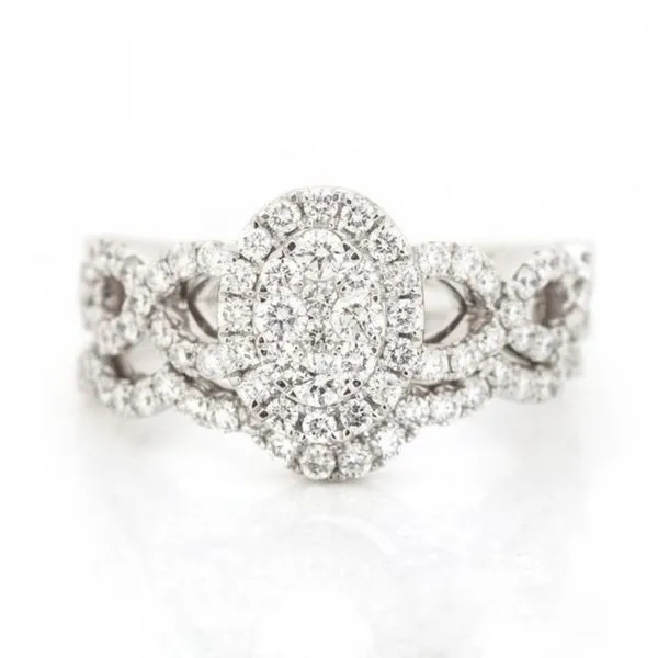 14k White Gold Wedding Ring Set With 1.8Tw Round Diamonds Texas Gold Connection greenville, TX