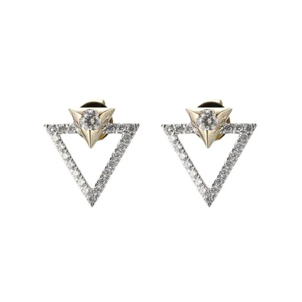 Lady's White 14K Stud Earrings With 0.50Tw Round Diamonds Texas Gold Connection Greenville, TX