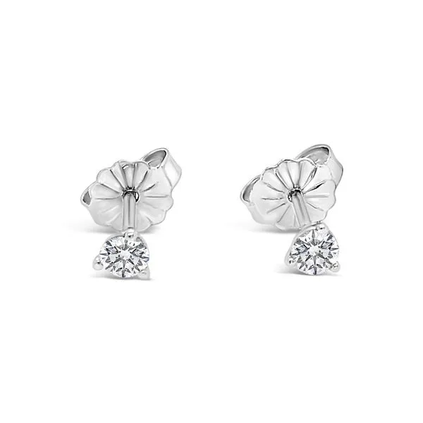Lady's White 14K Stud Earrings With 0.27Tw Round G/H Si3 Diamonds Texas Gold Connection greenville, TX