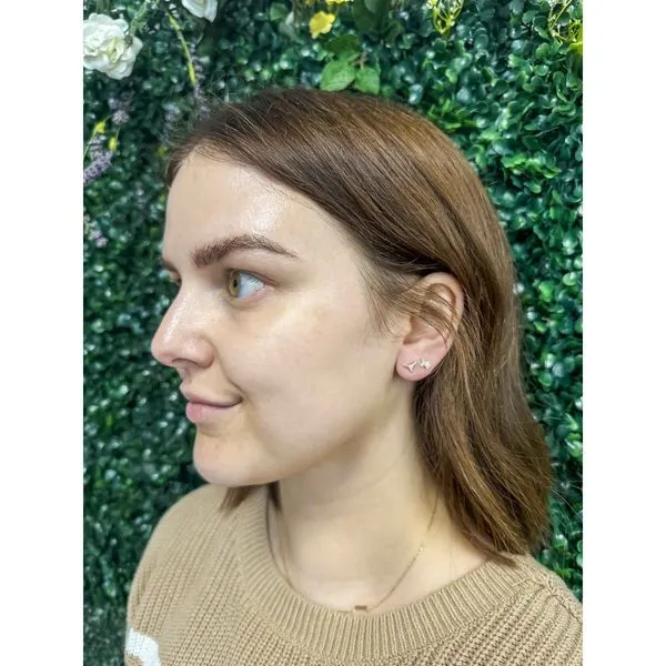 14K Yellow Gold Texas Earrings with 0.08ct Diamonds Image 3 Texas Gold Connection greenville, TX