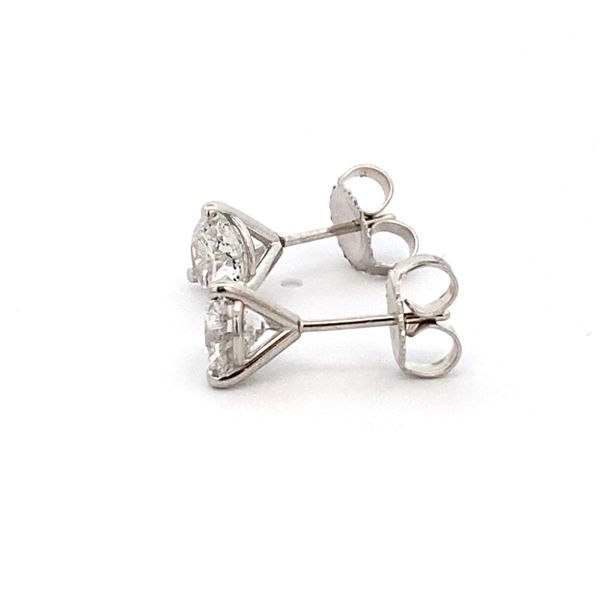 14K White Gold Stud Earrings Image 2 Texas Gold Connection greenville, TX