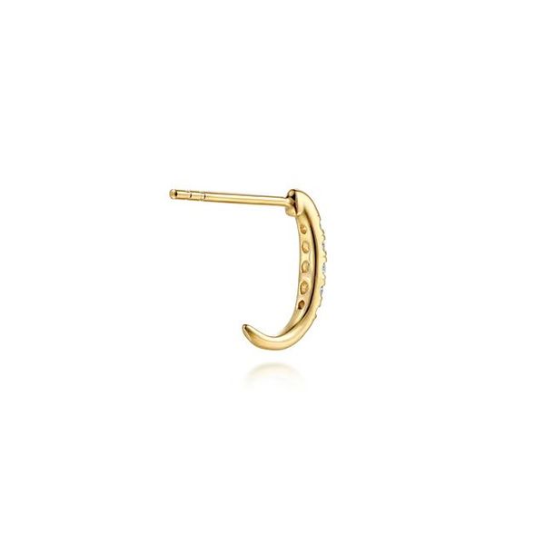 Lady's Yellow 14K Stud Earrings With 0.15Twt N Si1 Diamonds Image 3 Texas Gold Connection greenville, TX