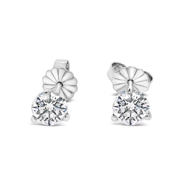 14K White Gold Stud Diamond Earrings Texas Gold Connection greenville, TX