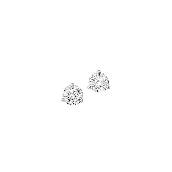 14k White Gold .50ct Lab Grown Round Diamond Studs Texas Gold Connection Greenville, TX