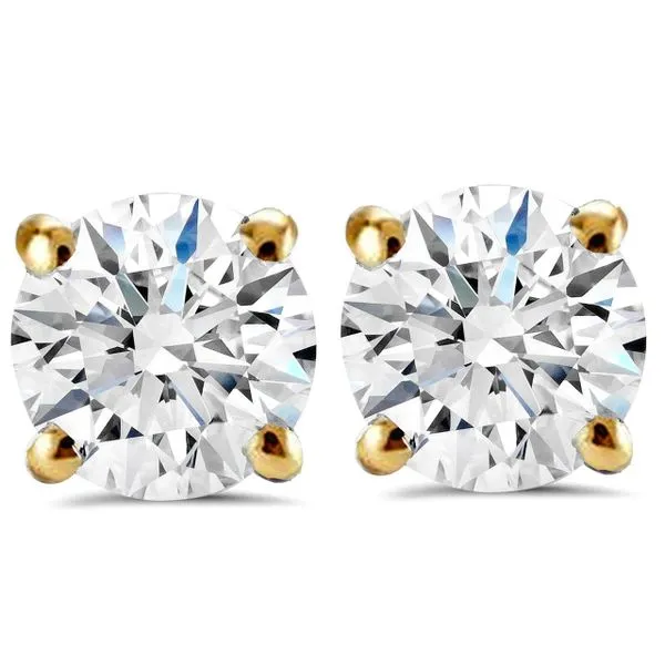 14K Yellow Gold Lab Grown Diamond Studs 0.75 TWT Texas Gold Connection Greenville, TX
