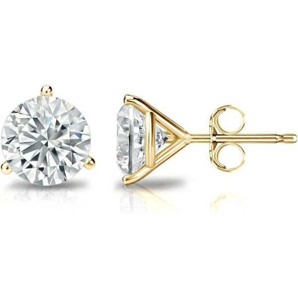 14K Yellow Gold Lab Grown Diamond Studs 0.50 TWT Texas Gold Connection greenville, TX