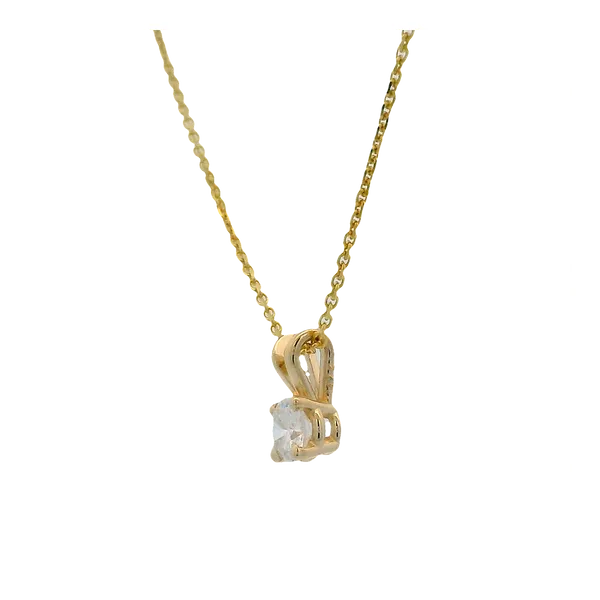 Lady's Yellow 14K Drop Pendant With 0.33Ct Diamond Image 2 Texas Gold Connection greenville, TX