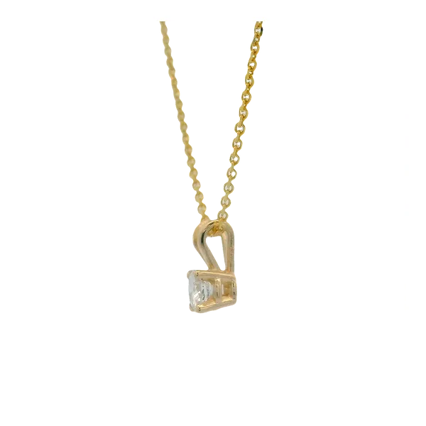 Lady's Yellow 14K Drop Pendant With 0.25Ct Diamond Image 2 Texas Gold Connection greenville, TX