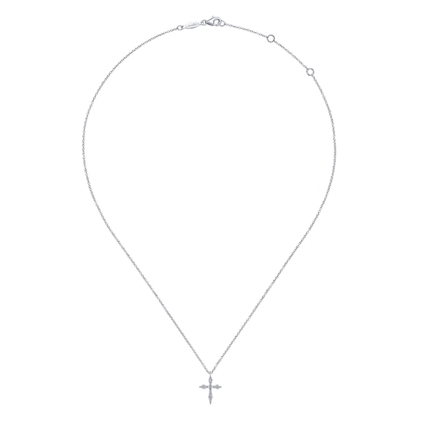 14K White Gold Cross with 0.09Twt N Si1 Diamonds Image 2 Texas Gold Connection greenville, TX