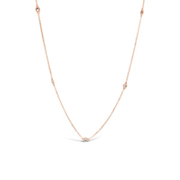 Lady's 14K Rose Gold Diamonds By The Yard Necklace Texas Gold Connection Greenville, TX