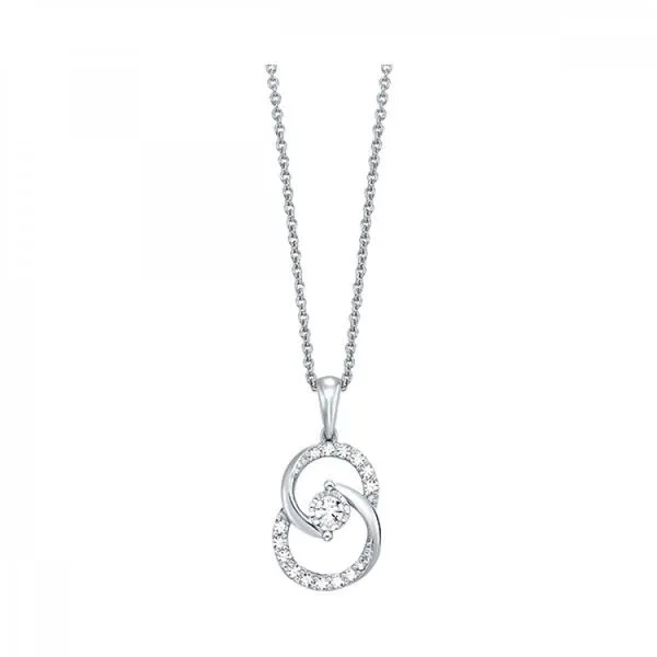 Lady's White 10K Necklace Length 18 With 0.25Tw Round Diamonds Texas Gold Connection Greenville, TX