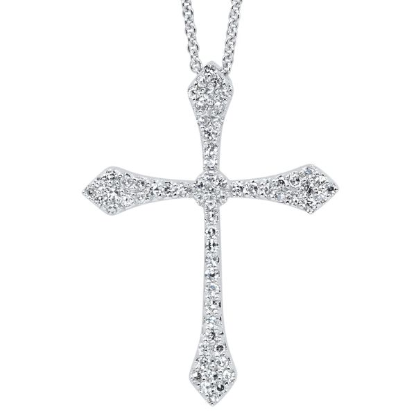 Gems One Diamond Celtic Cross Pendant Necklace In 14k White Gold Texas Gold Connection Greenville, TX