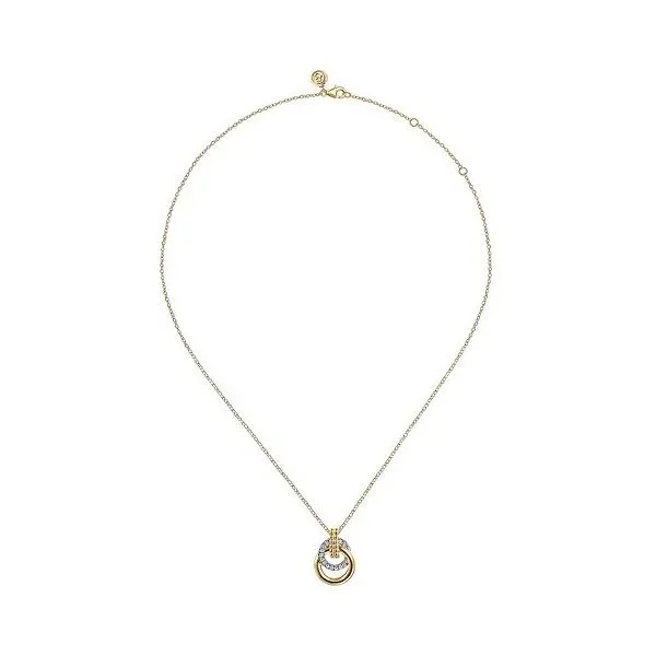 14K White Yellow Gold Bujukan Diamond Pendant Necklace Image 2 Texas Gold Connection Greenville, TX
