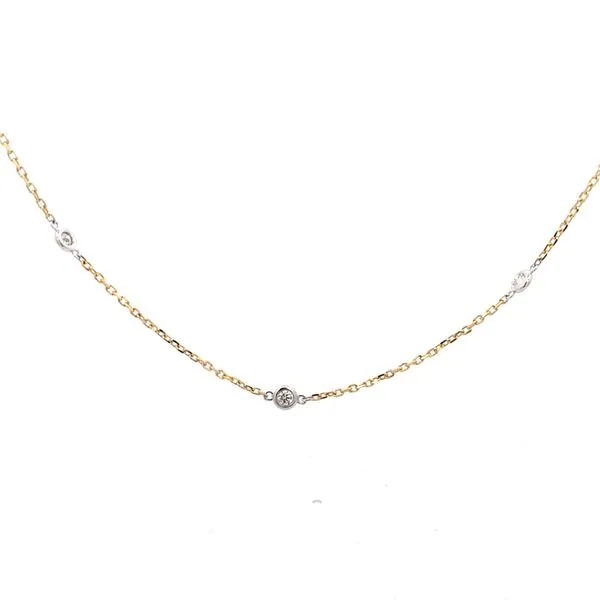 14K Yellow and White Gold Necklace with Diamonds Texas Gold Connection Greenville, TX