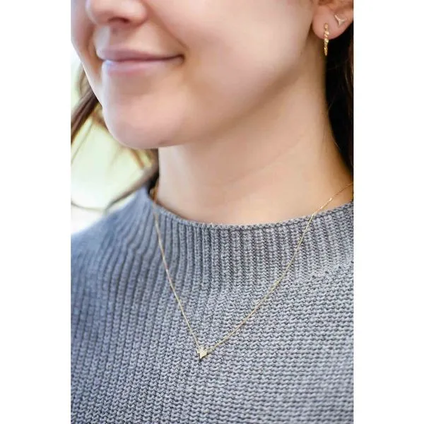 14K Yellow Gold Texas Necklace with 0.04ct Diamonds Image 4 Texas Gold Connection Greenville, TX
