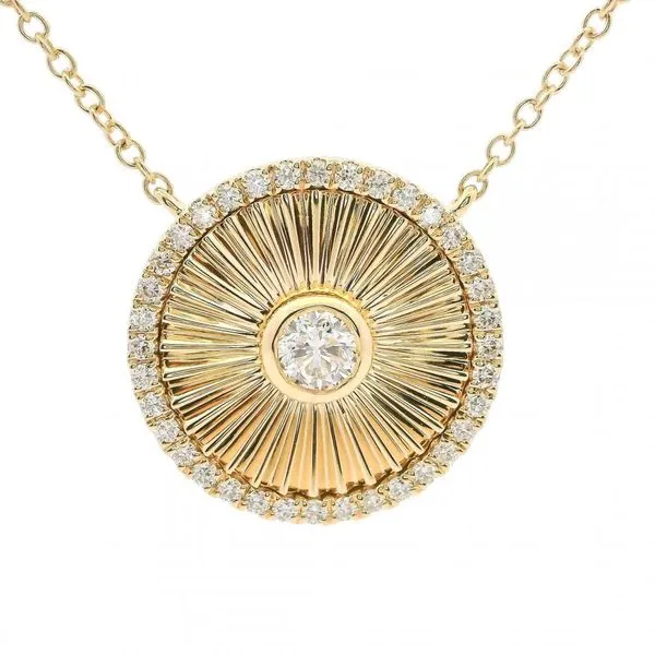 Lady's Yellow 14K Necklace With One 0.22Ct Diamond And 0.21Tw Diamonds Texas Gold Connection Greenville, TX