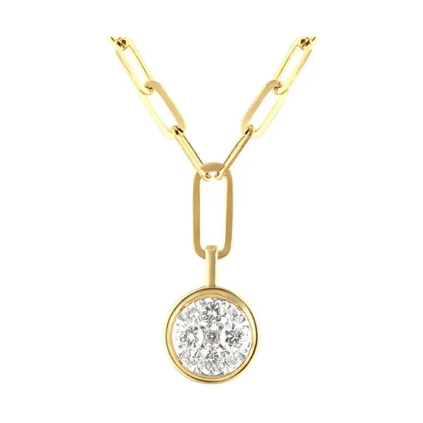 Lady's Yellow 14K Fancy Link Necklace With 0.33tw Diamonds Texas Gold Connection Greenville, TX