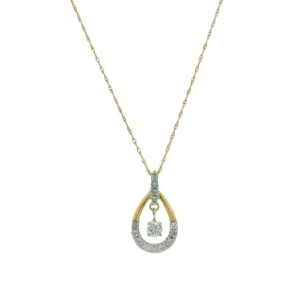 Lady's Yellow 10K Necklace With 0.14Twt Diamonds Texas Gold Connection greenville, TX