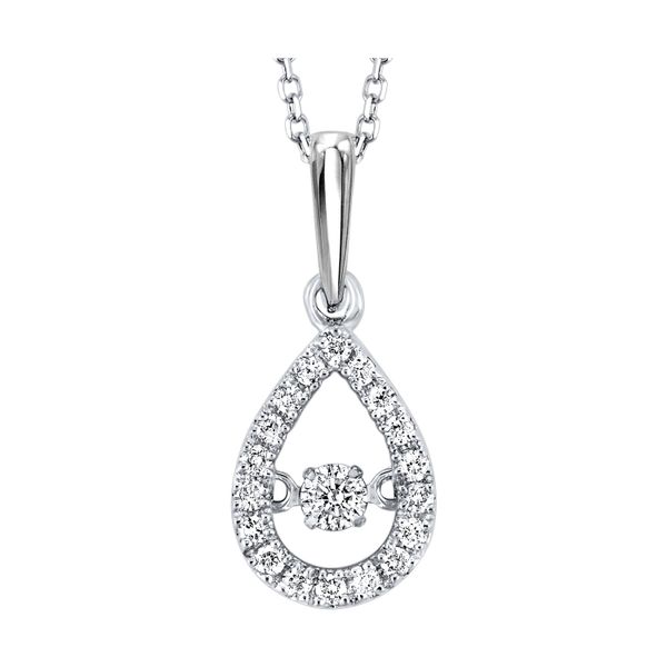 14K White Gold Diamond Necklace Pendant Texas Gold Connection greenville, TX