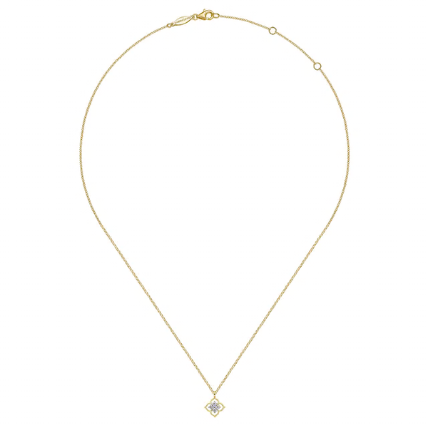 Yellow 14K Necklace With 0.12Twt N Si1 Diamonds Image 2 Texas Gold Connection greenville, TX