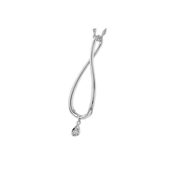 14K White Gold With 0.03ctw Diamond Necklace Image 2 Texas Gold Connection greenville, TX