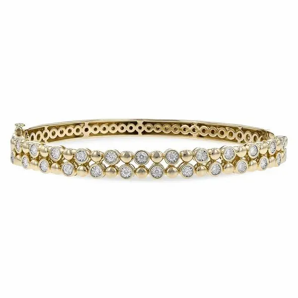 14K Yellow Gold Champagne Bubble Bangle Texas Gold Connection Greenville, TX