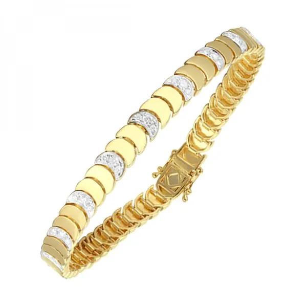 14K Yellow Gold Diamond Bracelet Texas Gold Connection Greenville, TX