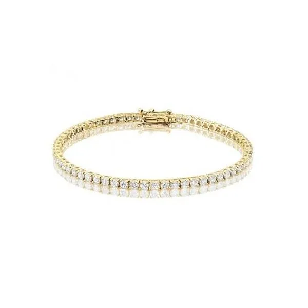 14K Yellow Gold 5.00Ct Lab Grown Diamond Tennis Bracelet 7