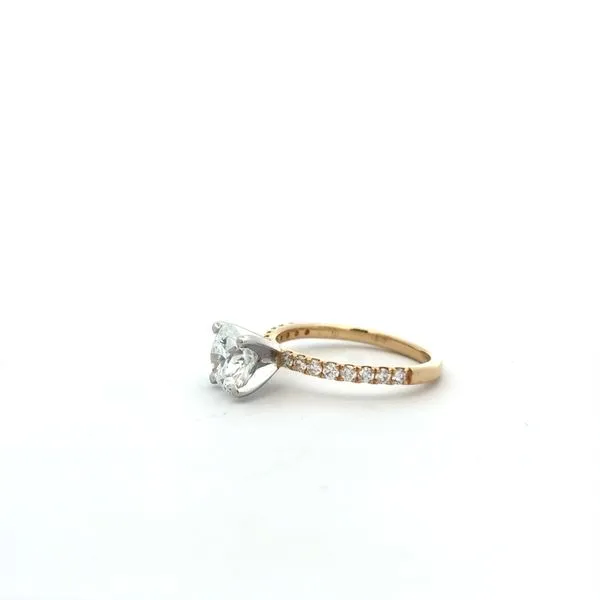 14K Yellow Gold Mounting with 0.33ct Diamonds and Lab Grown 1.50TWT Center Stone Image 2 Texas Gold Connection Greenville, TX