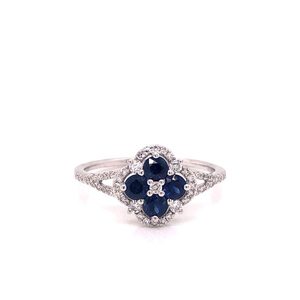 14K White Gold Sapphire & Diamond Ring Texas Gold Connection Greenville, TX