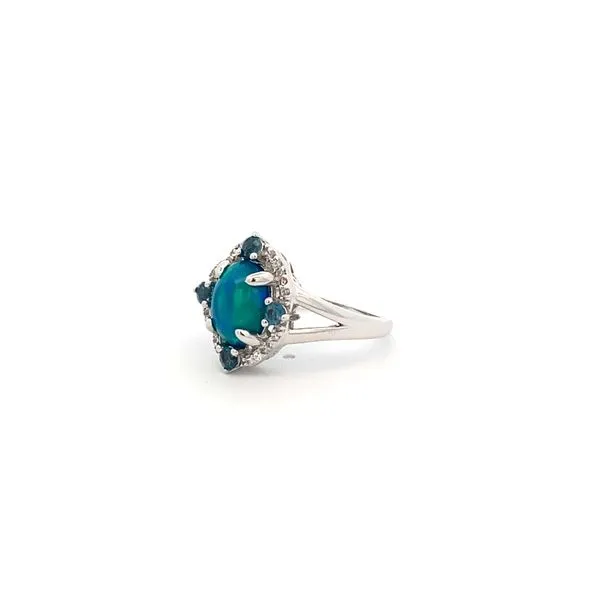 Lady's White Sterling Silver Fashion Opal Ring Image 2 Texas Gold Connection Greenville, TX