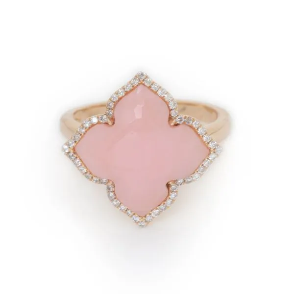 Pink Opal Clover Ring Texas Gold Connection Greenville, TX