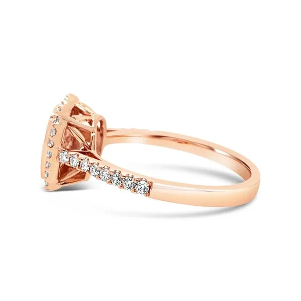 14K Rose Gold Morganite and Diamond Engagement Ring Image 2 Texas Gold Connection Greenville, TX