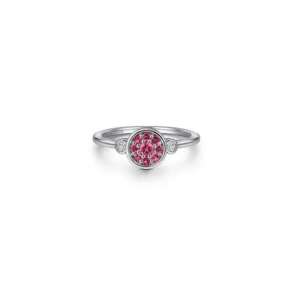 925 Sterling Silver Cluster Pink Tourmaline and Diamond Ladies Ring Texas Gold Connection Greenville, TX