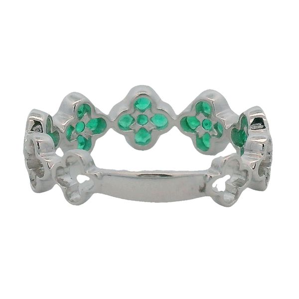 18K White Gold Fashion Ring With Emeralds Image 3 Texas Gold Connection greenville, TX