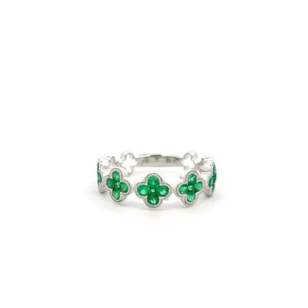 18K White Gold Fashion Ring With Emeralds Texas Gold Connection Greenville, TX