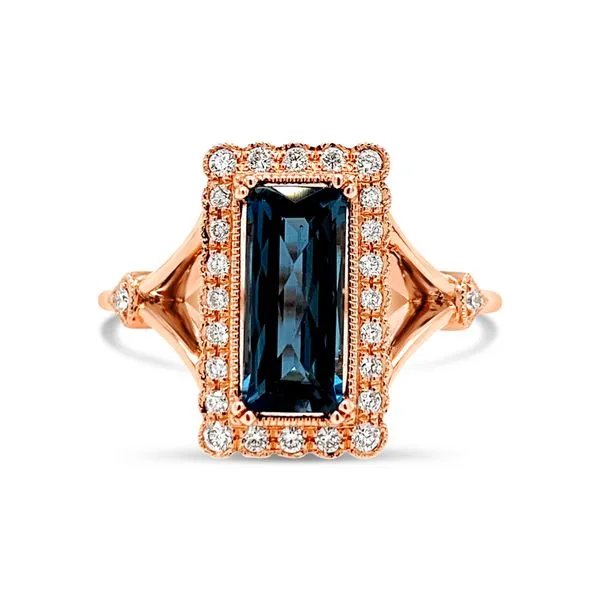 14K Rose Gold Blue Topaz Engagement Ring Texas Gold Connection Greenville, TX